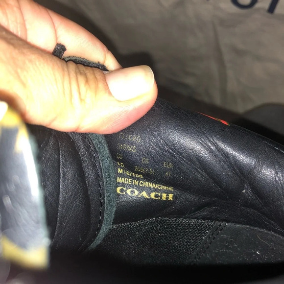 COACH C210 LEATHER WILD LILY FLORAL MID TOPS SIZE 8 - Picture 7 of 7